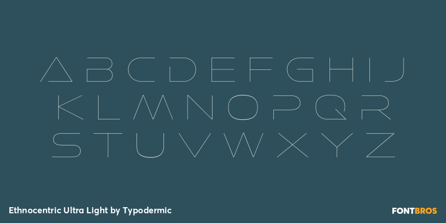Ethnocentric Ultra Light Font Poster #1