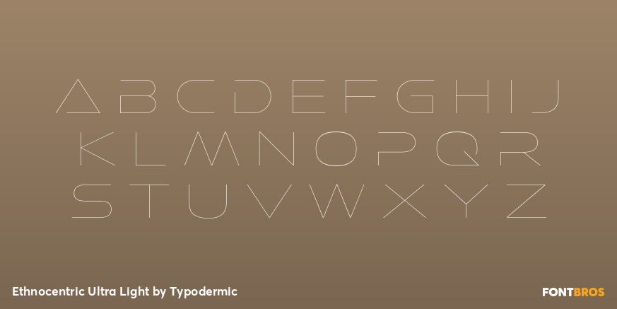 Ethnocentric Ultra Light Font Poster #1