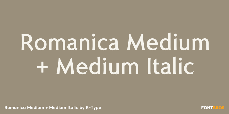 Romanica Medium + Medium Italic Font Poster #1