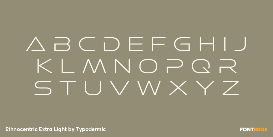 Ethnocentric Extra Light Font Poster #3
