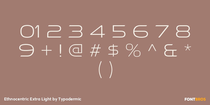 Ethnocentric Extra Light Font Poster #4