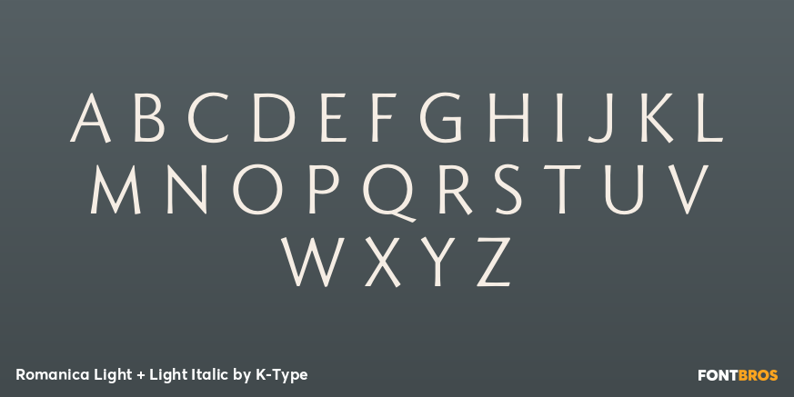 Romanica Light + Light Italic Font Poster #2