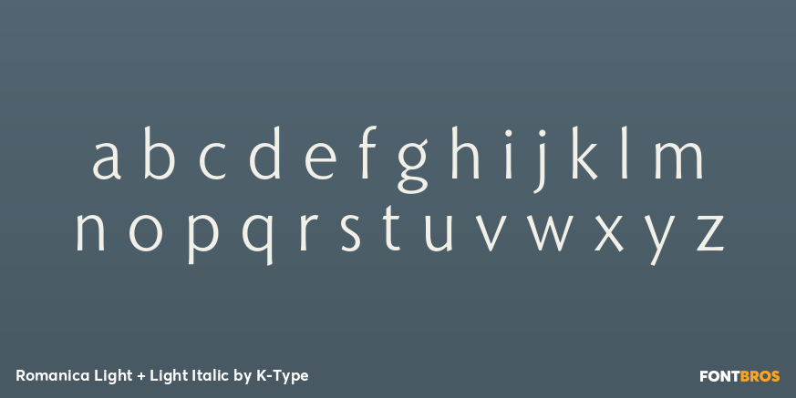 Romanica Light + Light Italic Font Poster #3