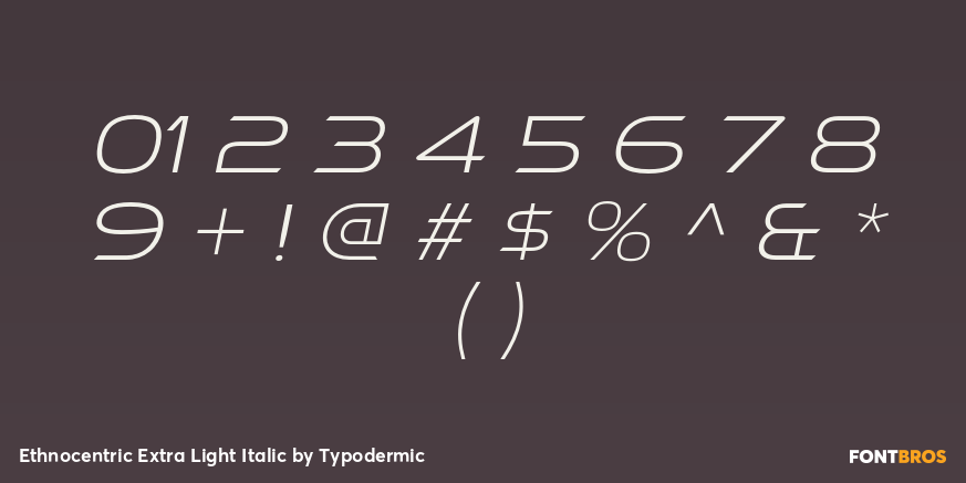 Ethnocentric Extra Light Italic Font Poster #4