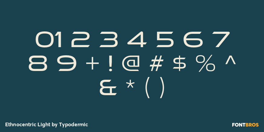 Ethnocentric Light Font Poster #1