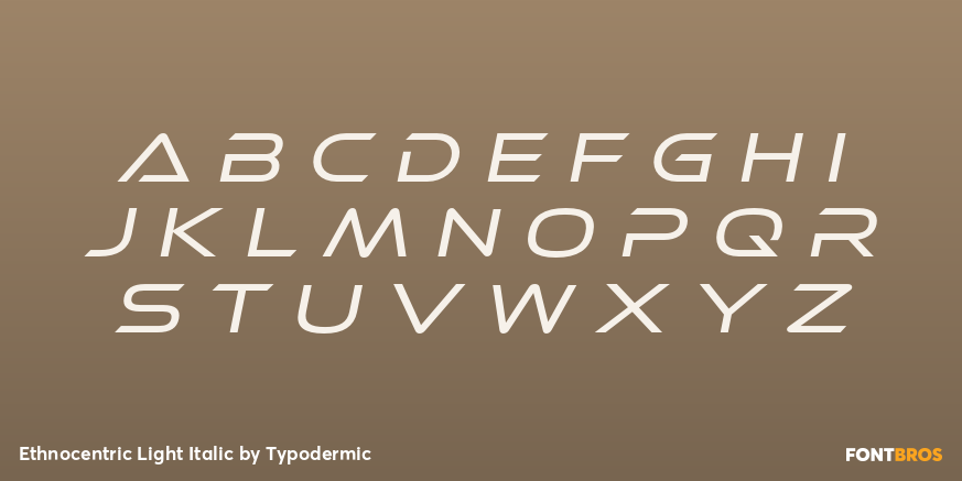 Ethnocentric Light Italic Font Poster #3