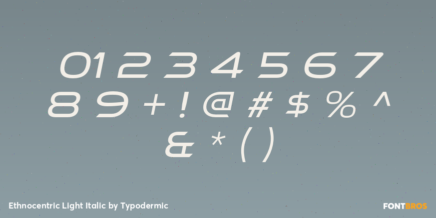 Ethnocentric Light Italic Font Poster #4