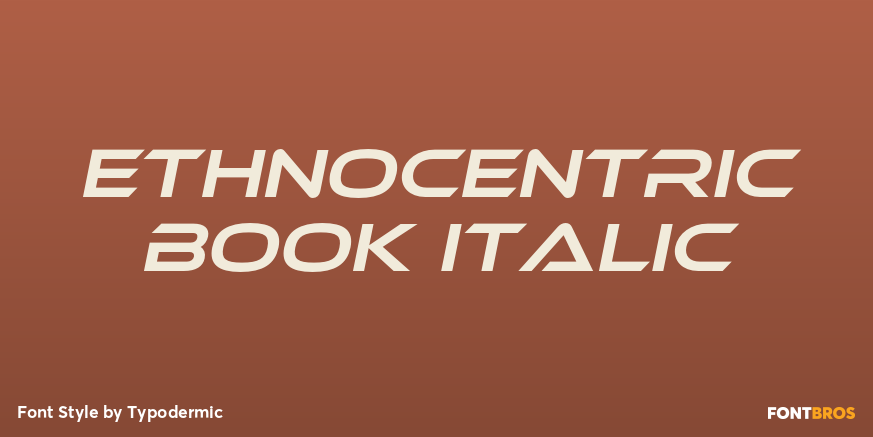 Ethnocentric Book Italic Font Poster #1