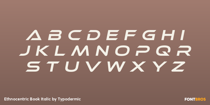 Ethnocentric Book Italic Font Poster #2