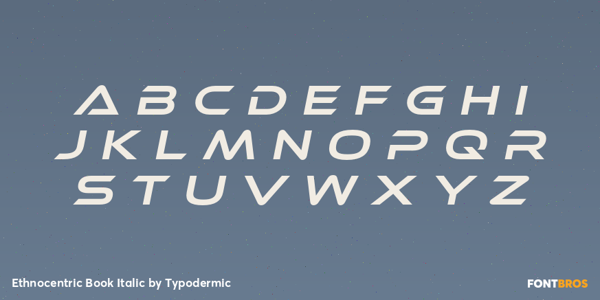 Ethnocentric Book Italic Font Poster #3