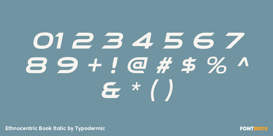 Ethnocentric Book Italic Font Poster #4