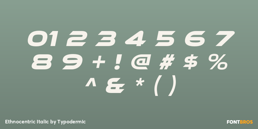 Ethnocentric Italic Font Poster #4