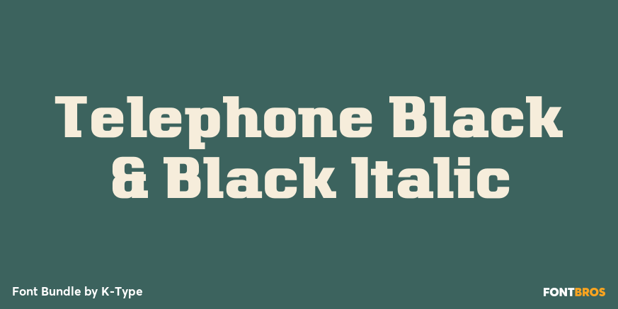 Telephone Black & Black Italic Font Poster #1