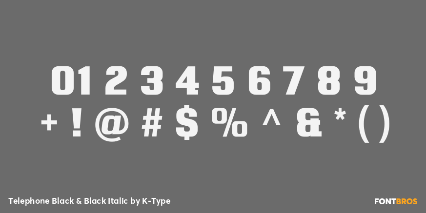 Telephone Black & Black Italic Font Poster #1