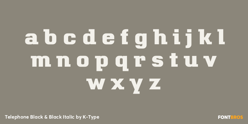 Telephone Black & Black Italic Font Poster #3