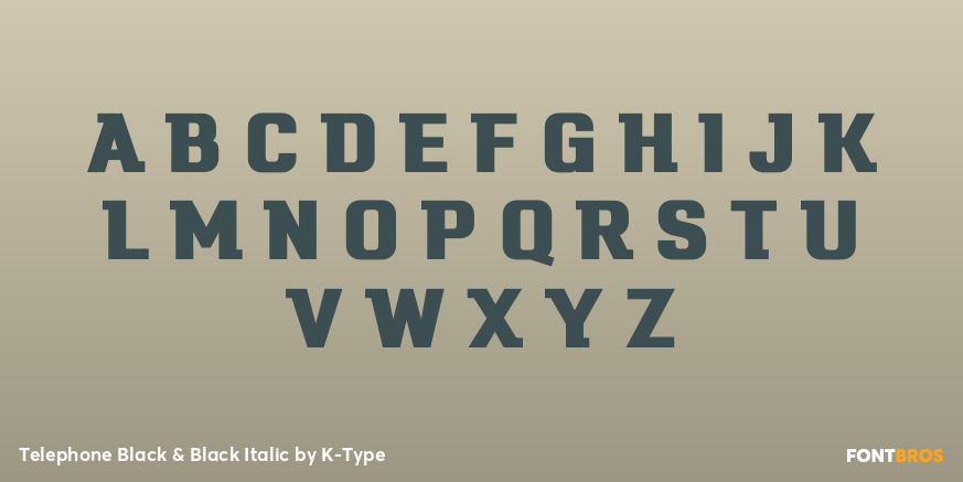 Telephone Black & Black Italic Font Poster #1