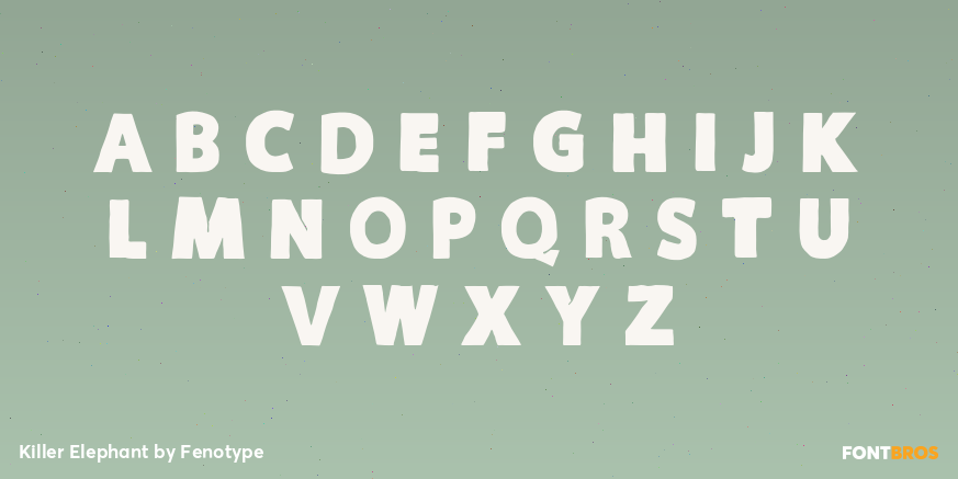 Killer Elephant Font Poster #2