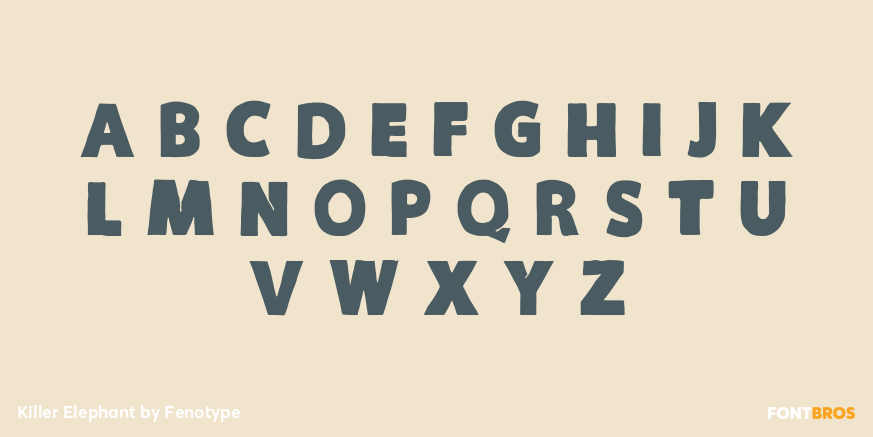 Killer Elephant Font Poster #3