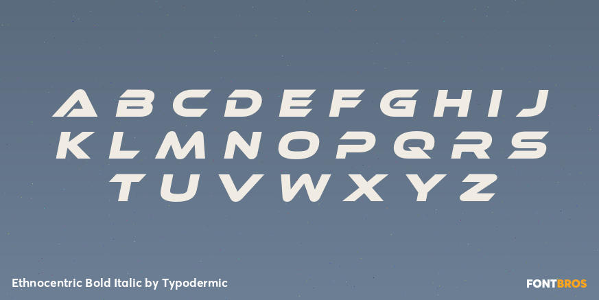 Ethnocentric Bold Italic Font Poster #2