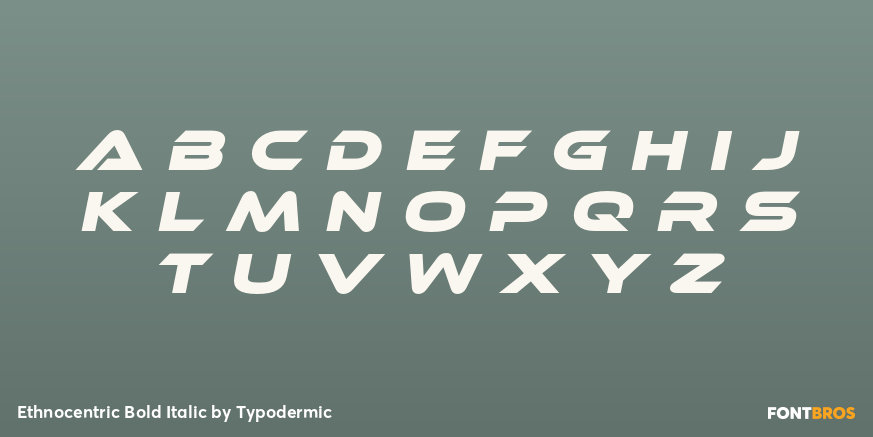 Ethnocentric Bold Italic Font Poster #3
