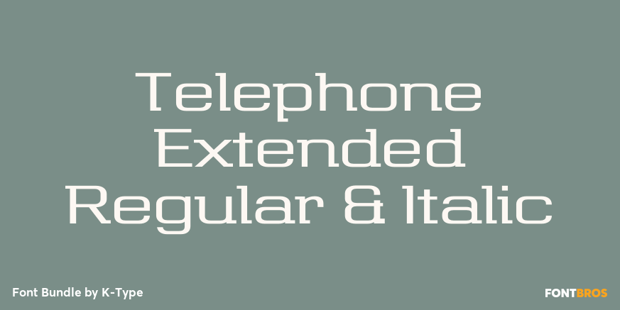 Telephone Extended Regular & Italic Font Poster #1