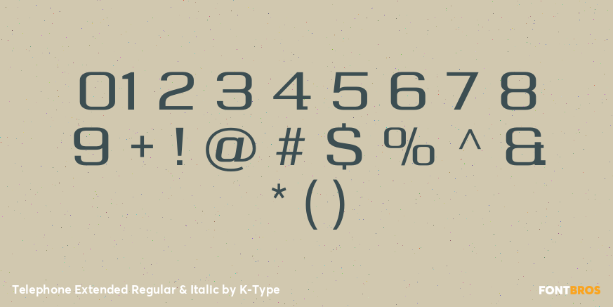 Telephone Extended Regular & Italic Font Poster #1