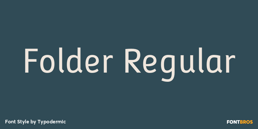 Folder Regular Font Poster #1