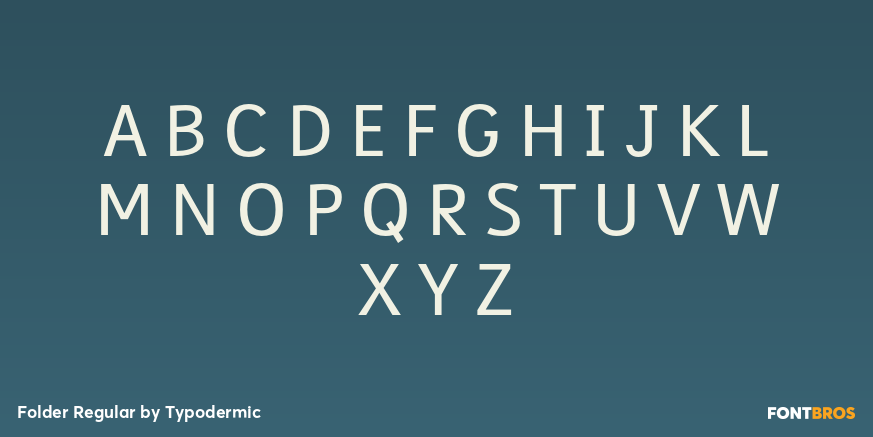 Folder Regular Font Poster #2
