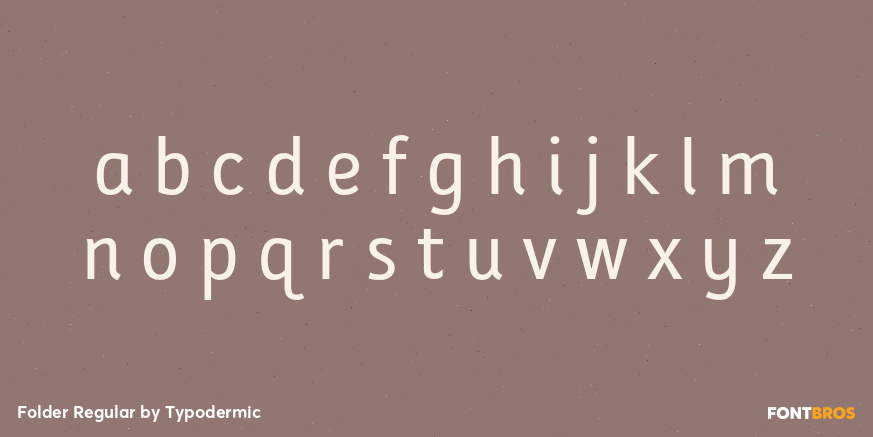 Folder Regular Font Poster #3
