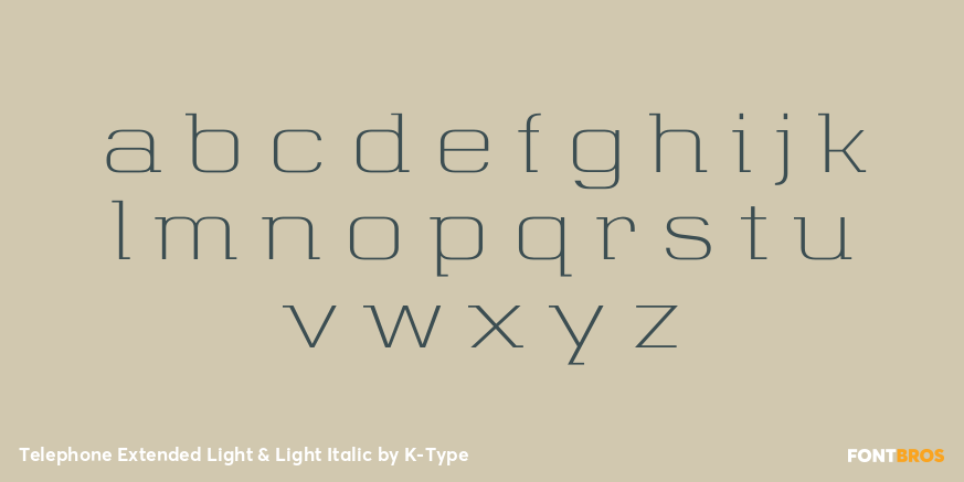 Telephone Extended Light & Light Italic Font Poster #3