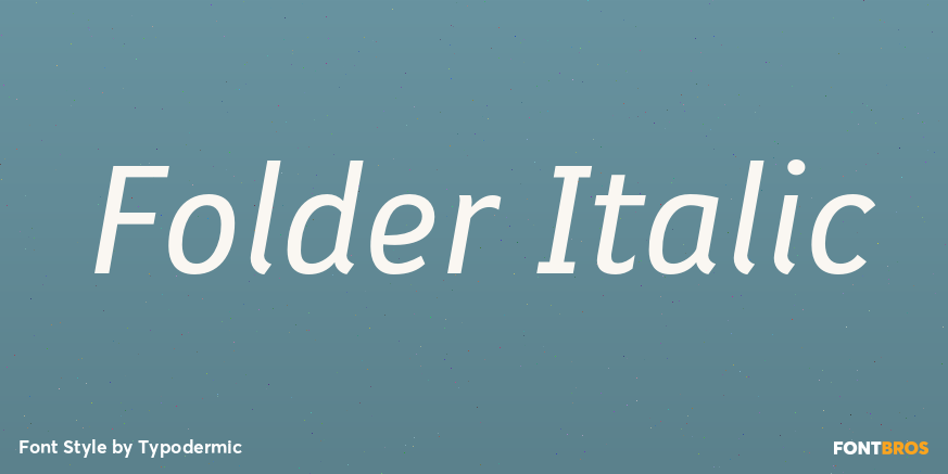 Folder Italic Font Poster #1