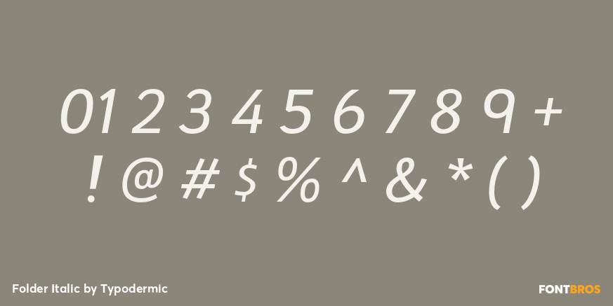 Folder Italic Font Poster #4