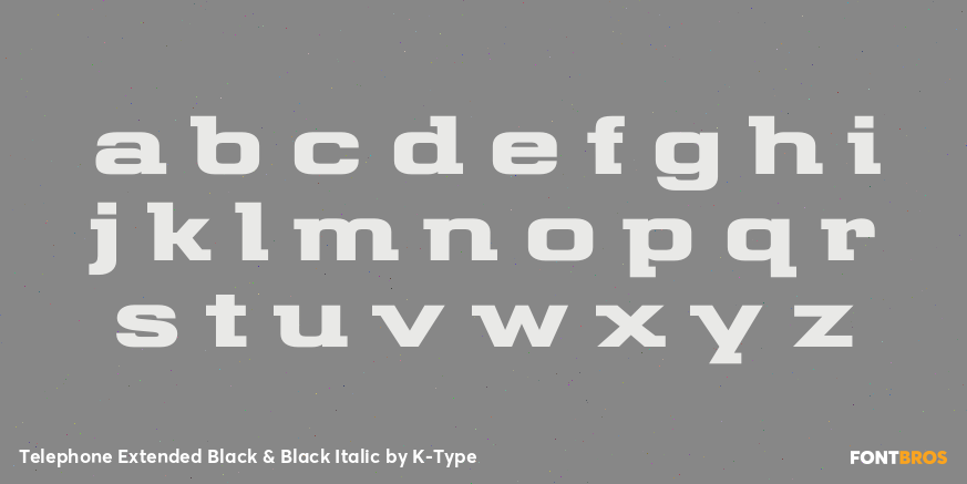 Telephone Extended Black & Black Italic Font Poster #3