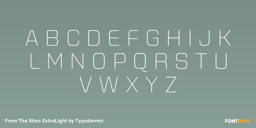 From The Stars ExtraLight Font Poster #2