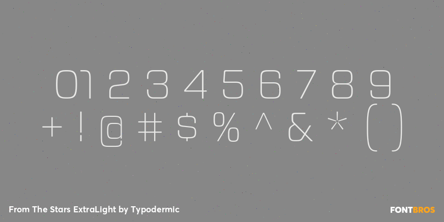 From The Stars ExtraLight Font Poster #4