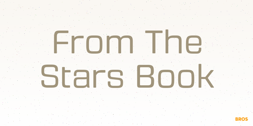 From The Stars Book Font Poster #1