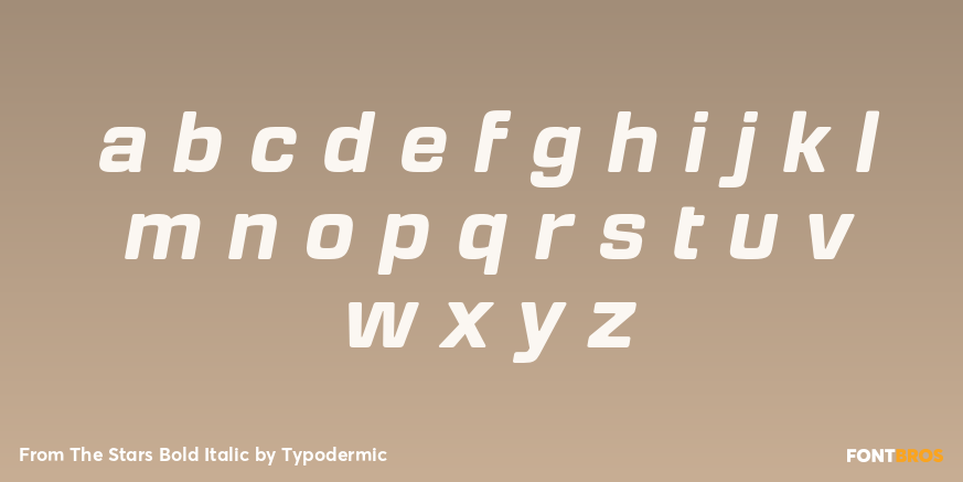 From The Stars Bold Italic Font Poster #3