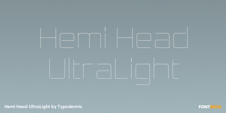 Hemi Head UltraLight Font Poster #1