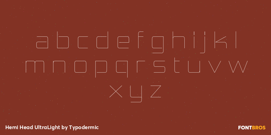 Hemi Head UltraLight Font Poster #3