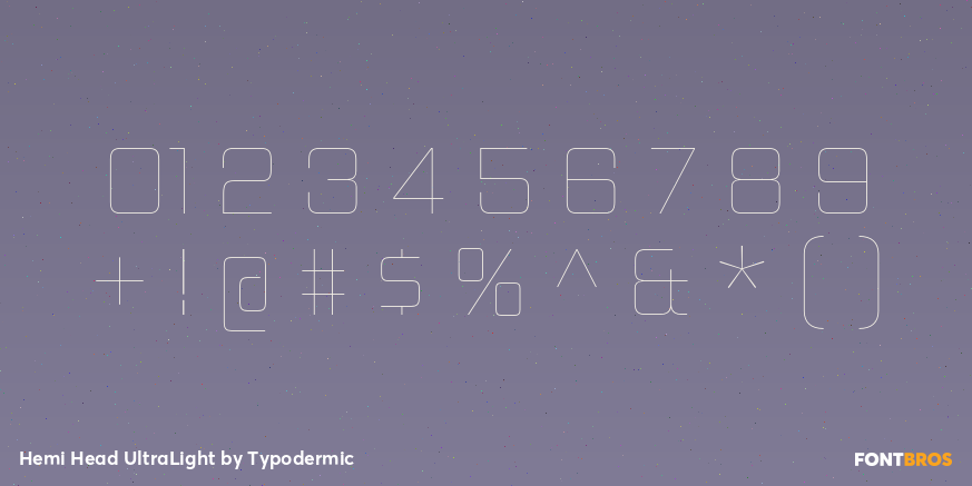 Hemi Head UltraLight Font Poster #4