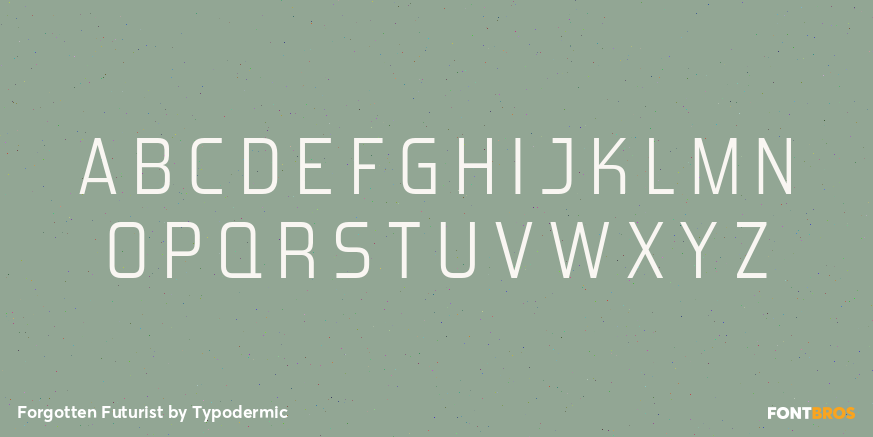 Forgotten Futurist Font Poster #2