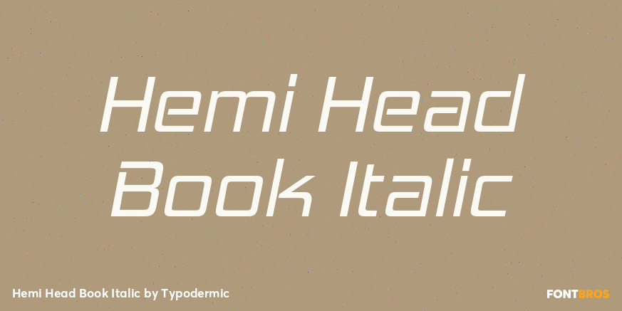Hemi Head Book Italic Font Poster #1