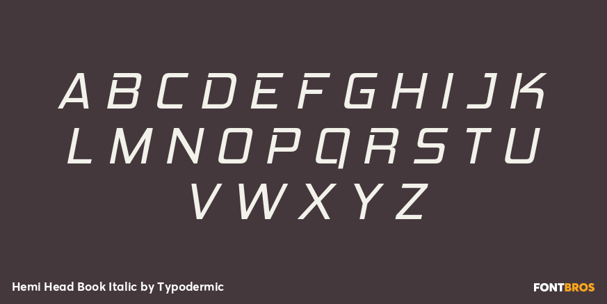 Hemi Head Book Italic Font Poster #2