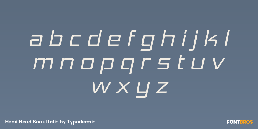 Hemi Head Book Italic Font Poster #3