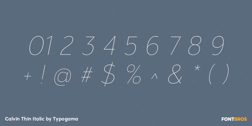 Calvin Thin Italic Font Poster #4