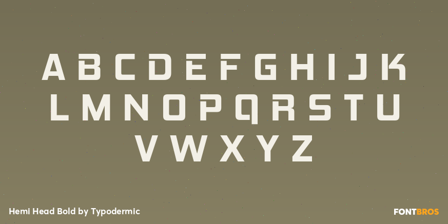 Hemi Head Bold Font Poster #2