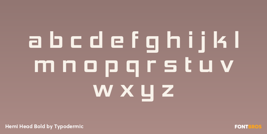 Hemi Head Bold Font Poster #3