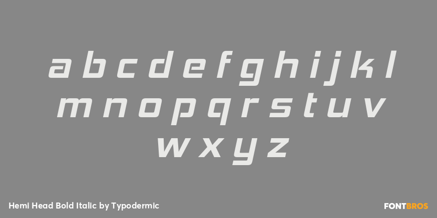 Hemi Head Bold Italic Font Poster #1