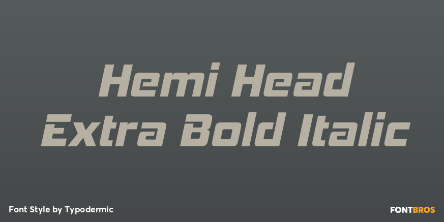 Hemi Head Extra Bold Italic Poster