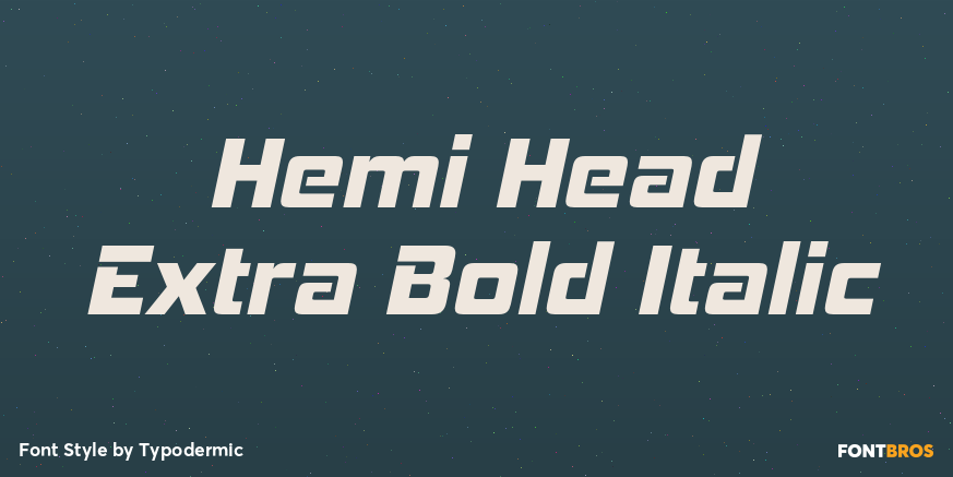 Hemi Head Extra Bold Italic Poster